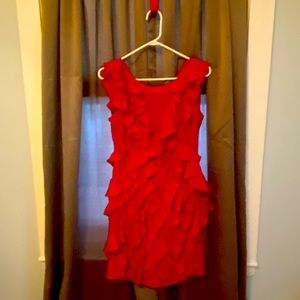 EUC Marchesa Notte red short dress size 4